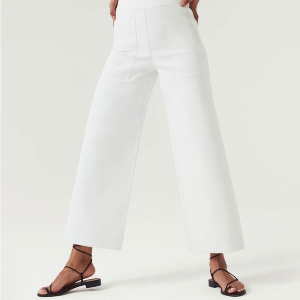 On-the-Go Wide Leg Pant with Ultimate Opacity Technology Classic White Petite M